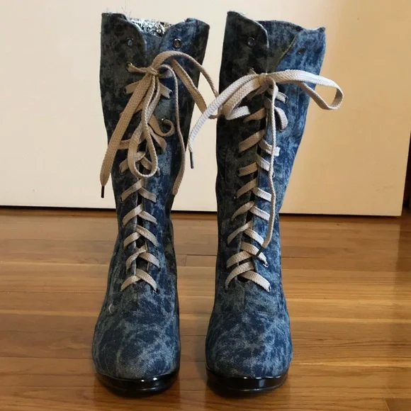 Vero Cuoio Denim Boots - Picture 4 of 16